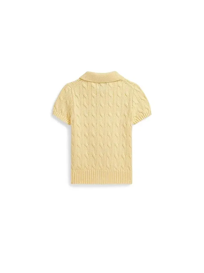 Свитер с кабельным узором Polo Ralph Lauren Kids — изображение 2 из 2, желтый