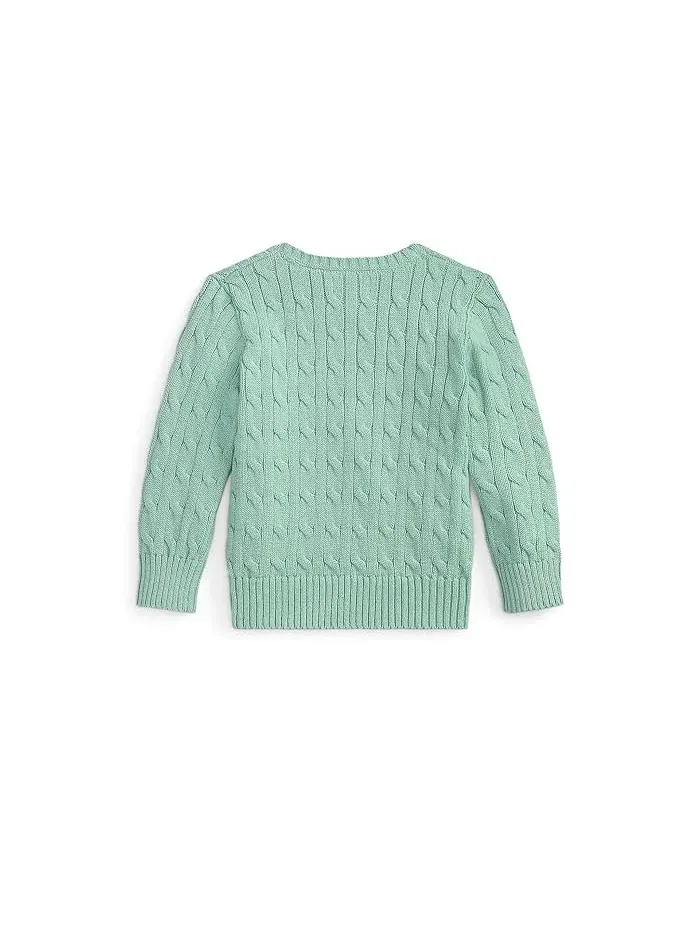 Свитер вязаный Cable-Knit Cotton Sweater Polo Ralph Lauren Kids — изображение 2 из 2, селадон