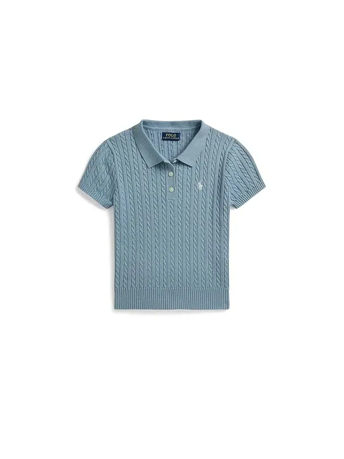 Свитер с кабельным узором мини-кабель Polo Ralph Lauren Kids — изображение 1 из 2, зеленый