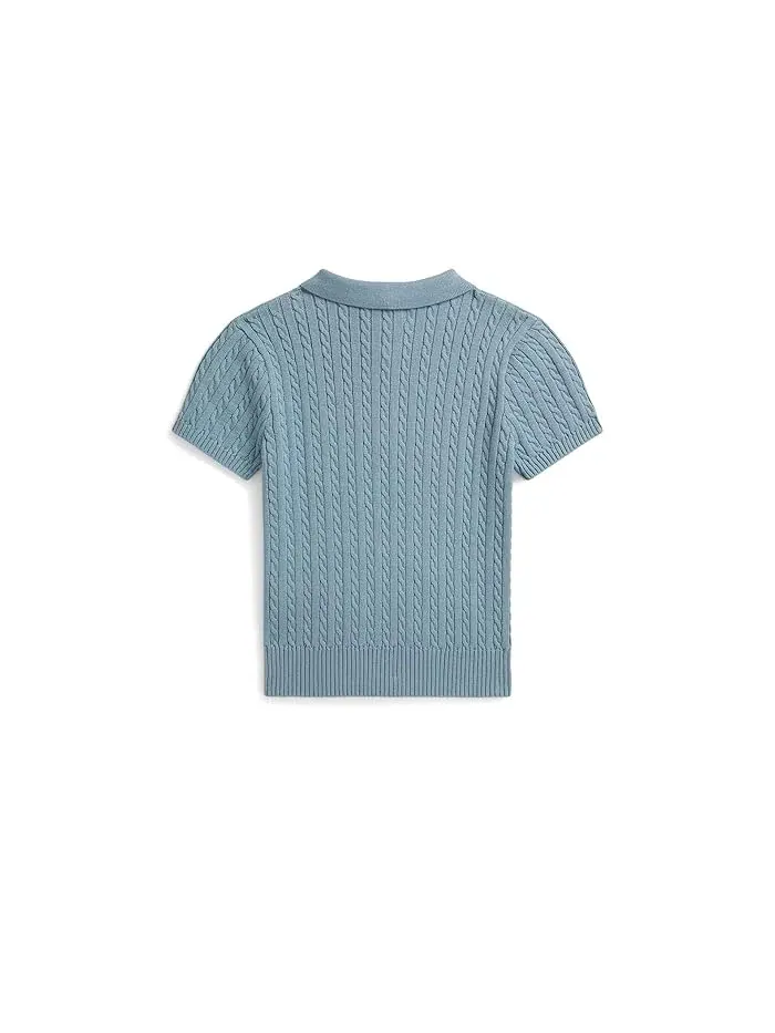 Свитер с кабельным узором мини-кабель Polo Ralph Lauren Kids — изображение 2 из 2, зеленый