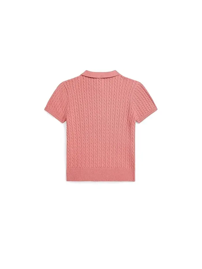 Свитер с кабельным узором Mini-Cable Cotton Polo Polo Ralph Lauren Kids — изображение 2 из 2, селадон