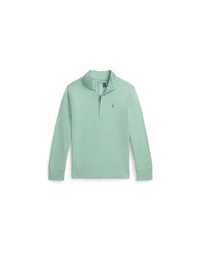 Свитер Cotton Interlock 1/4 Zip Polo Ralph Lauren Kids — изображение 1 из 2, селадон