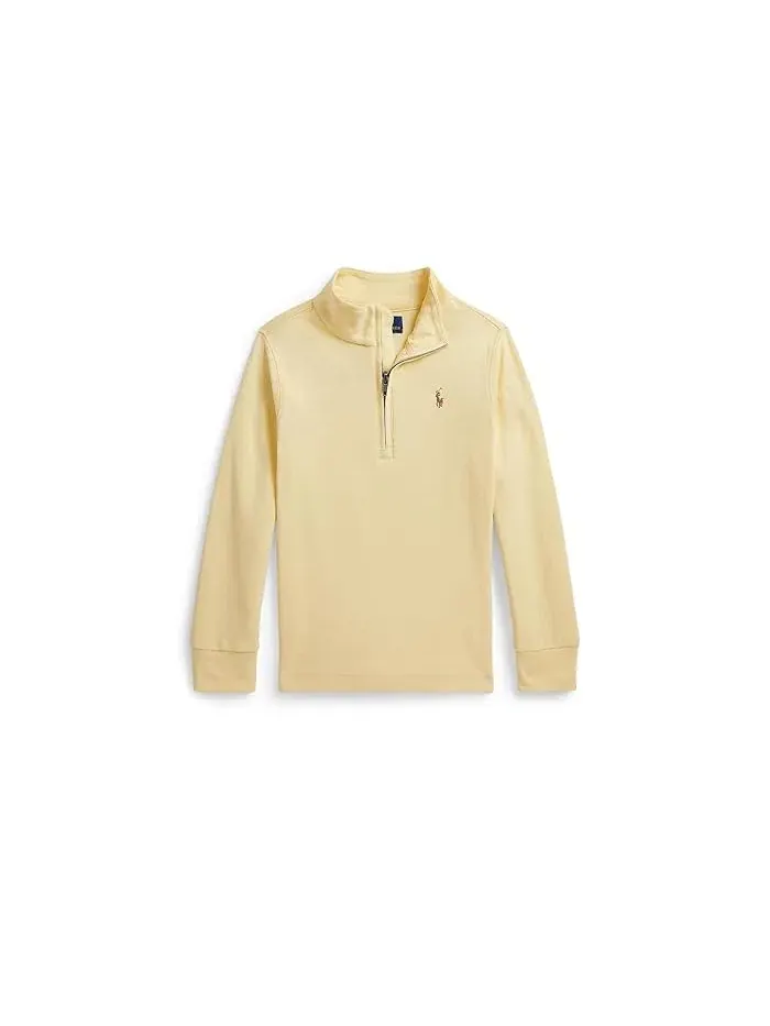 Свитер Cotton Interlock 1/4 Zip Pullover Polo Ralph Lauren Kids — изображение 1 из 2, желтый