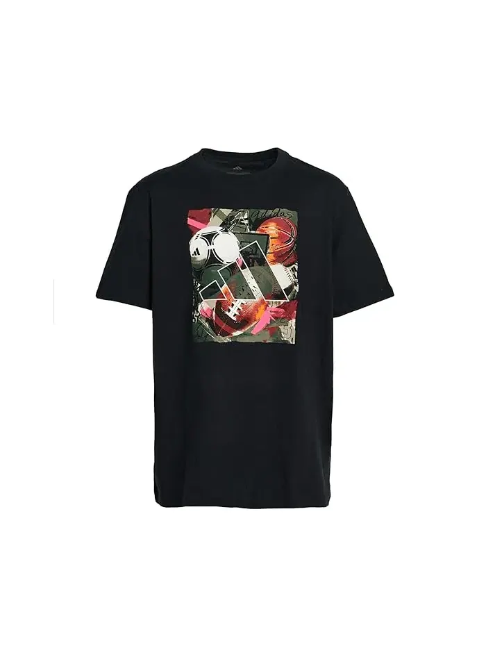 Футболка Multi Sport Collage Adidas Kids — изображение 1 из 3, черный/мульти