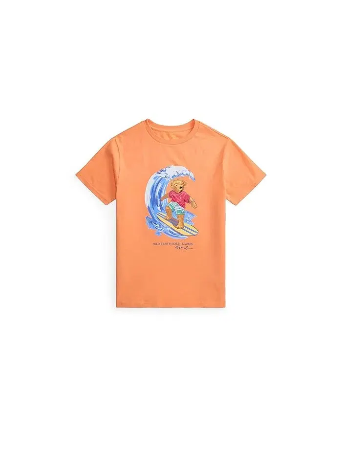 Футболка Polo Bear хлопок Polo Ralph Lauren Kids — изображение 1 из 2, желтый