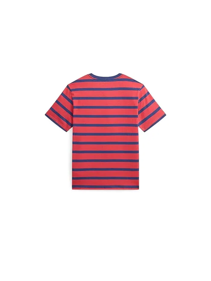 Футболка поло из хлопка с полосками Polo Ralph Lauren Kids — изображение 2 из 2