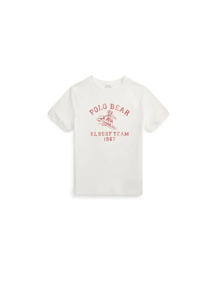 Футболка Polo Bear Cotton Jersey Big Kid Polo Ralph Lauren Kids — изображение 1 из 2, синий