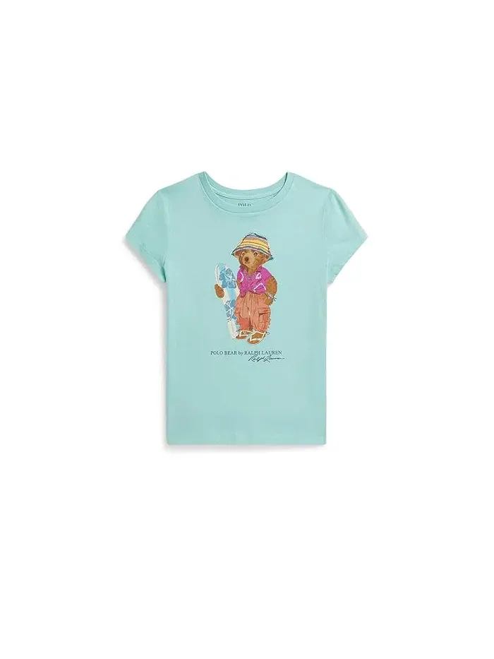 Футболка Polo Bear Cotton Jersey Tee Ralph Lauren Kids — изображение 1 из 2, зеленый