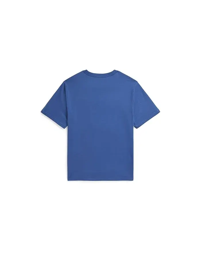 Футболка хлопковая Logo Cotton Jersey Tee Polo Ralph Lauren Kids — изображение 2 из 5, синий