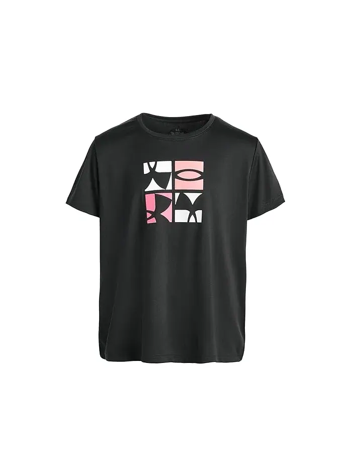 Футболка с принтом Tech Logo Under Armour Kids — изображение 1 из 3, черный/белый