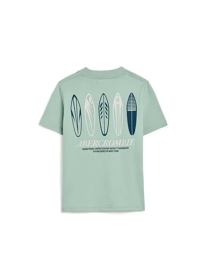 Футболка с принтом Surf's Up Tee abercrombie kids — изображение 2 из 3, синий