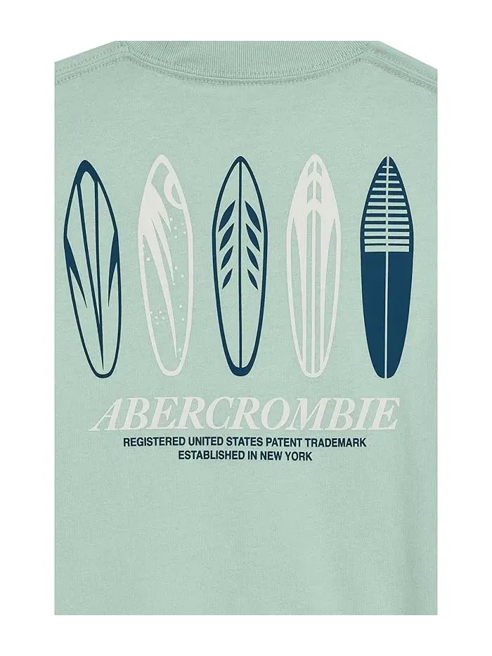Футболка с принтом Surf's Up Tee abercrombie kids — изображение 3 из 3, синий