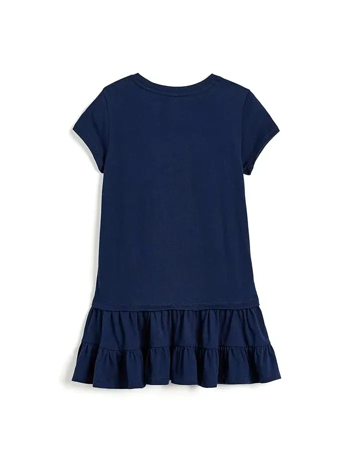 Платье хлопковое Polo Bear Ralph Lauren Polo Ralph Lauren Kids — изображение 2 из 3, темно-синий