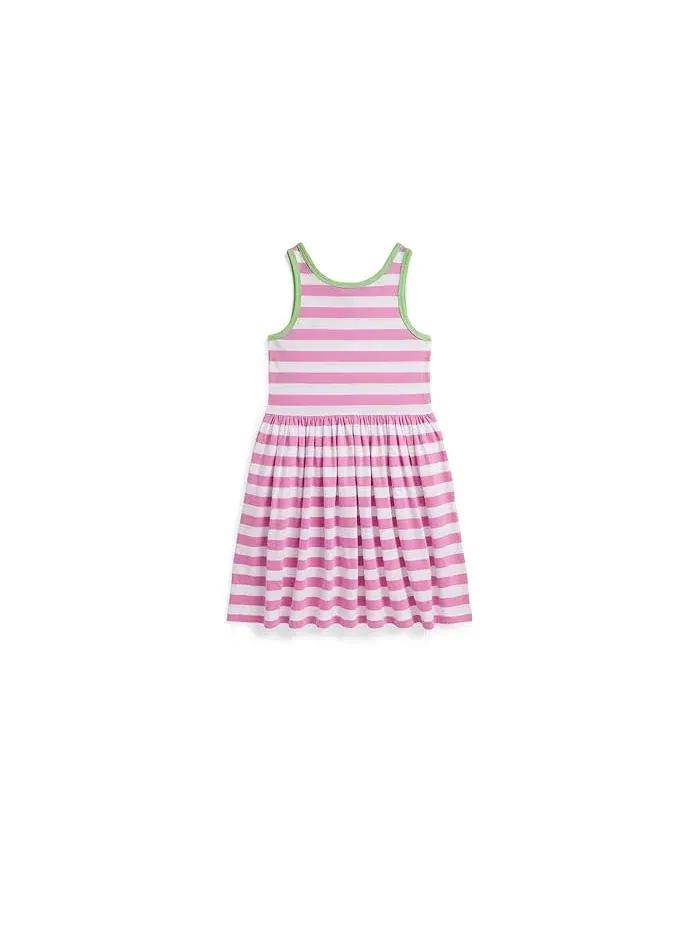 Платье из хлопкового джерси полосатое Polo Ralph Lauren Kids — изображение 2 из 5, свобода