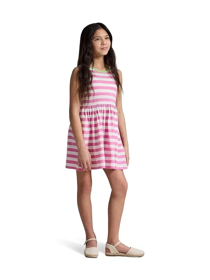 Платье из хлопкового джерси полосатое Polo Ralph Lauren Kids — изображение 3 из 5, свобода