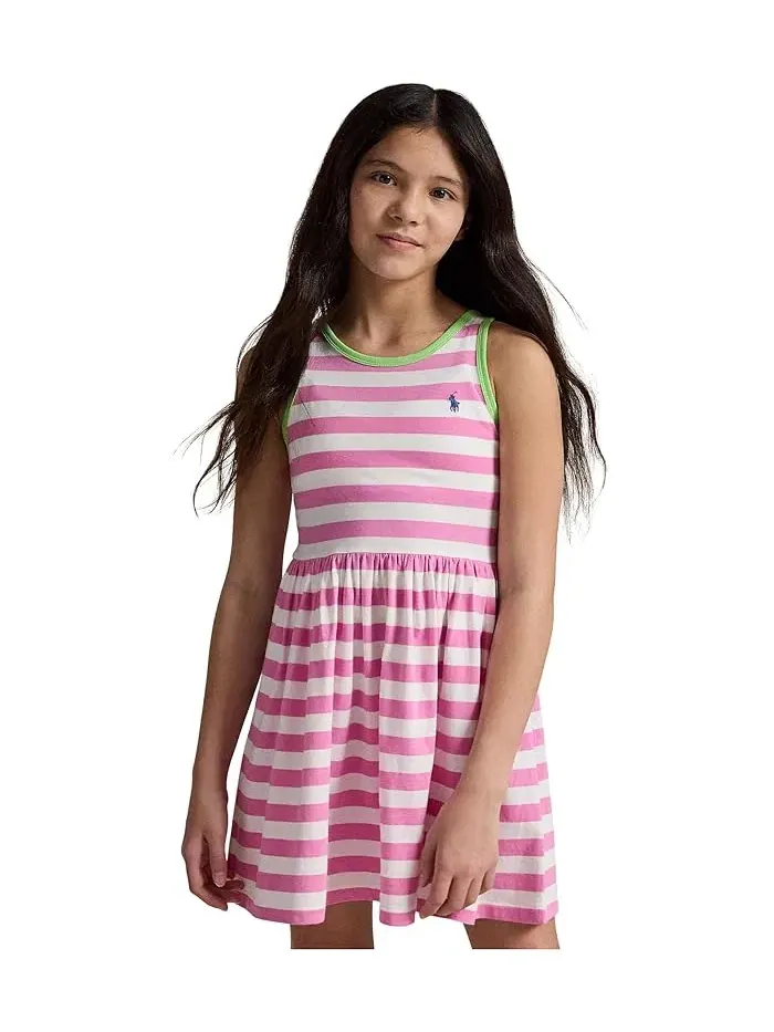 Платье из хлопкового джерси полосатое Polo Ralph Lauren Kids — изображение 5 из 5, свобода