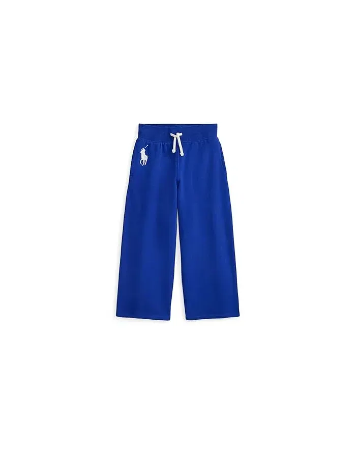 Штаны широкие флис Big Pony Fleece Wide-leg Sweatpants Polo Ralph Lauren Kids — изображение 1 из 2, сапфировый