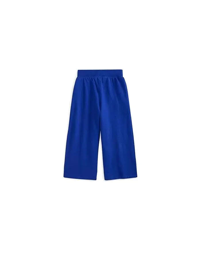 Штаны широкие флис Big Pony Fleece Wide-leg Sweatpants Polo Ralph Lauren Kids — изображение 2 из 2, сапфировый