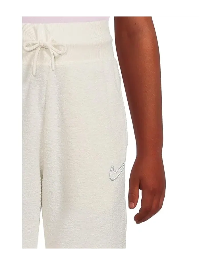 Флисовые штаны с широкими штанинами Sportswear Fleece Pants Nike Kids — изображение 3 из 4, черный/белый