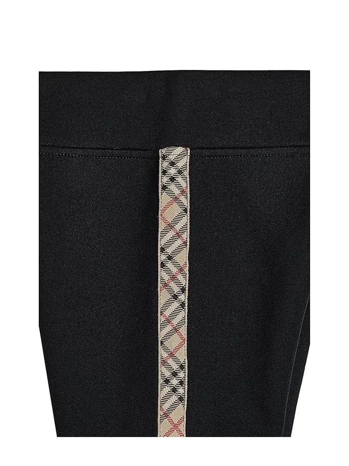 Брюки с лентой в клетку Devan Check Tape Burberry Kids — изображение 3 из 3, черный