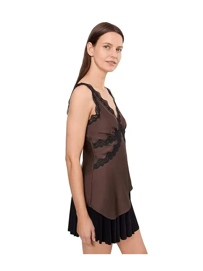 Топ кружевной Silka Lace AllSaints — изображение 3 из 5, коричневый