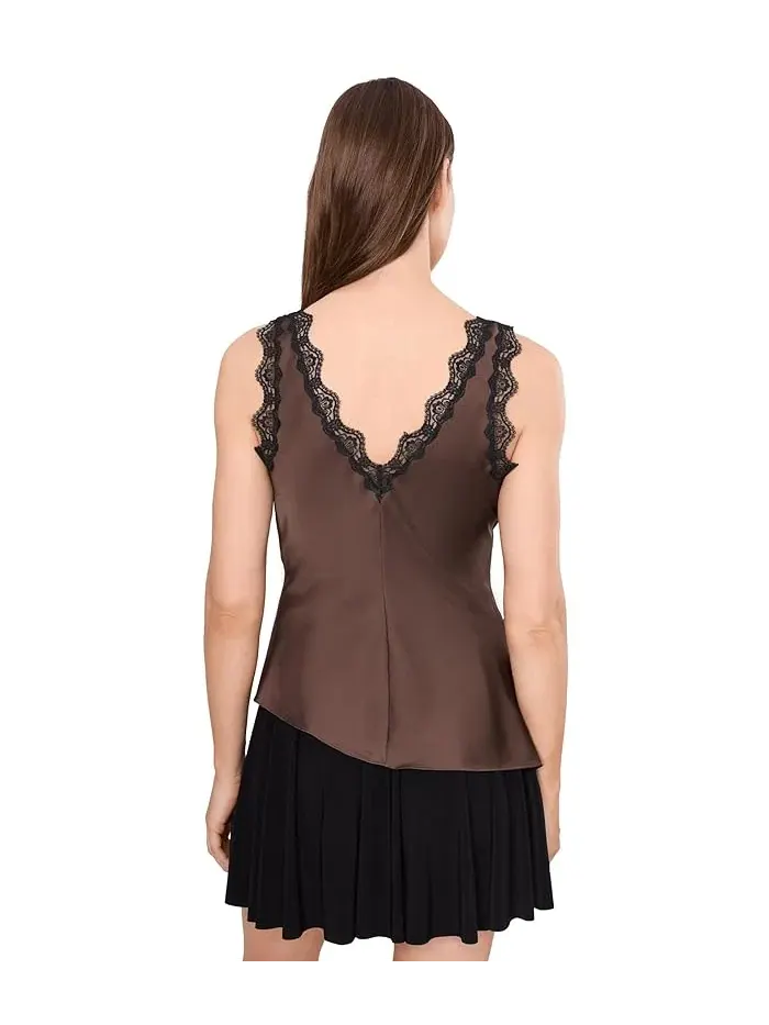 Топ кружевной Silka Lace AllSaints — изображение 4 из 5, коричневый