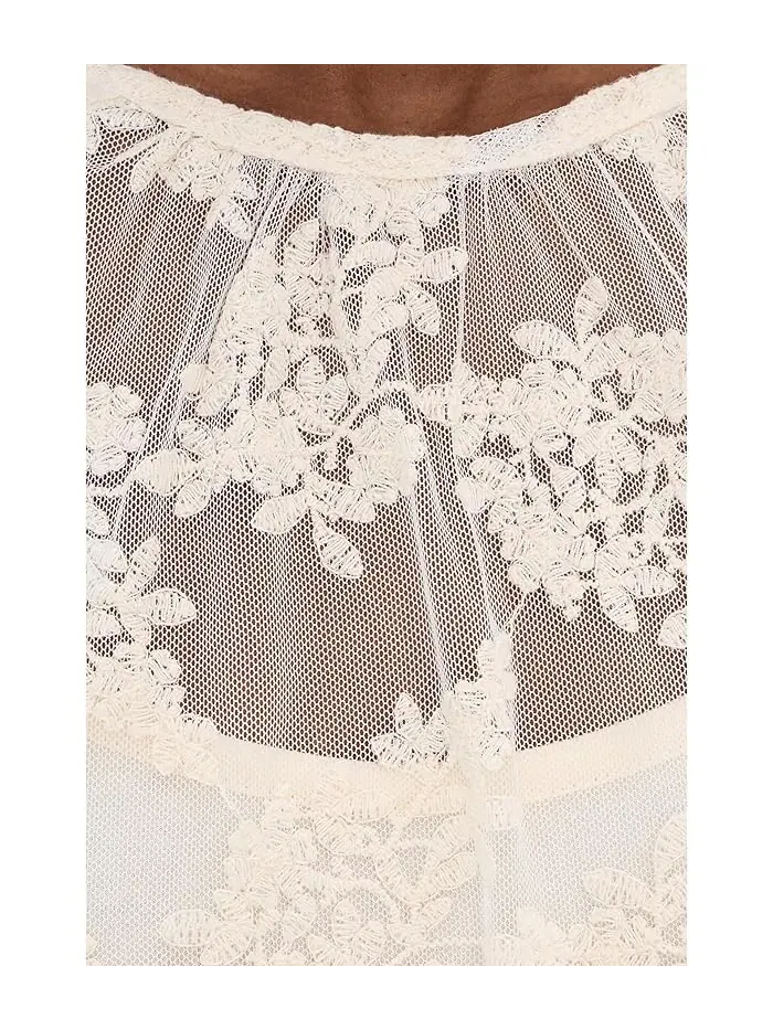 Топ кружевной Boho Lace Sanctuary — изображение 5 из 5, винтажный слоновая кость