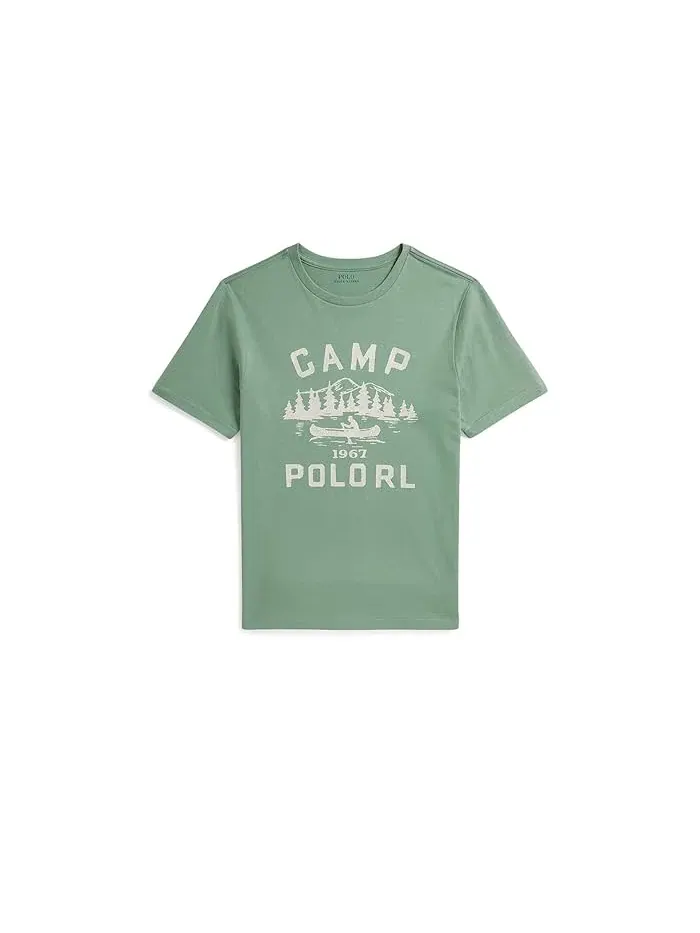 Футболка Logo Cotton Jersey Graphic Tee Polo Ralph Lauren Kids — изображение 1 из 2, мятный