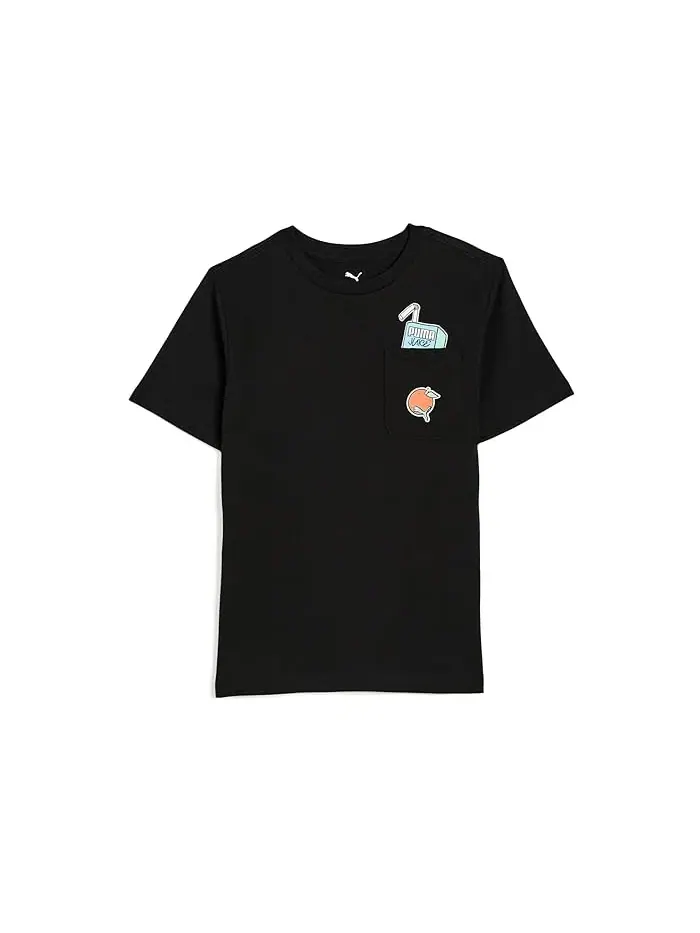 Футболка с карманом Beach Club PUMA Kids — изображение 1 из 3, черный
