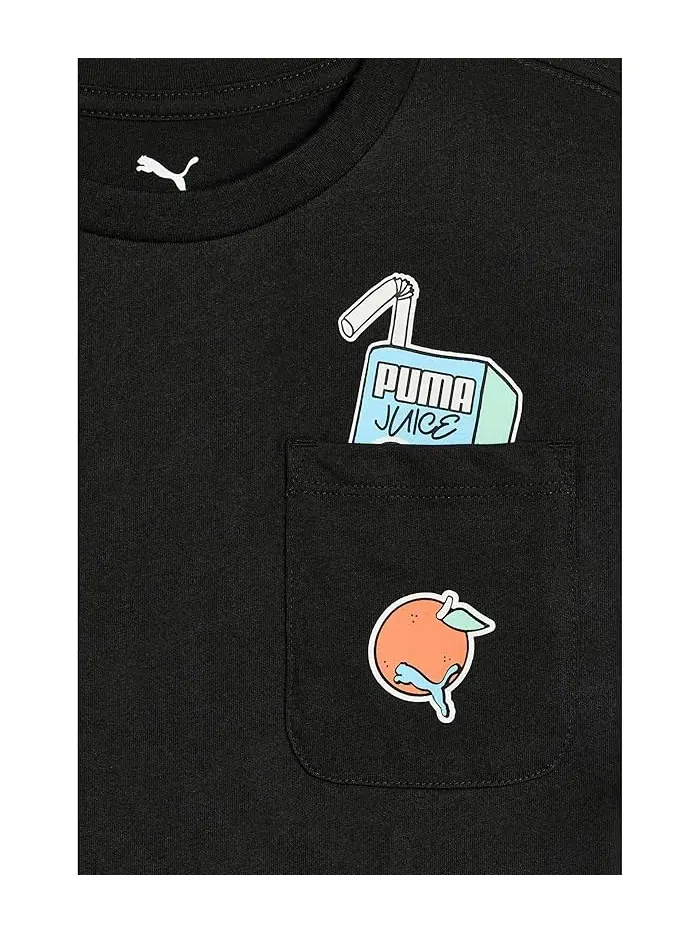 Футболка с карманом Beach Club PUMA Kids — изображение 3 из 3, черный