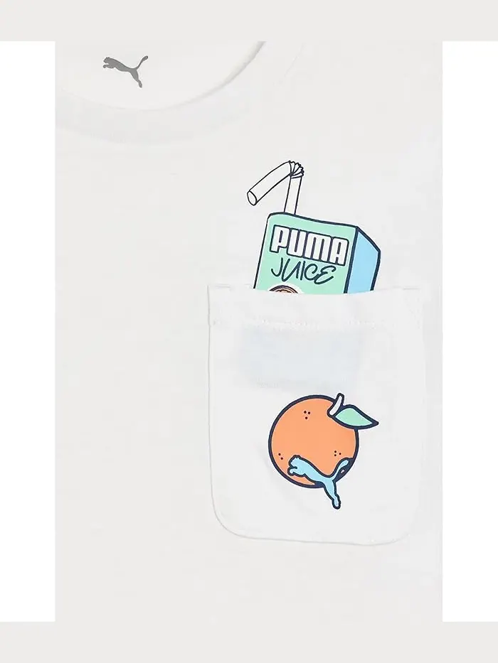 Футболка с карманом Beach Club PUMA Kids — изображение 3 из 3, белый