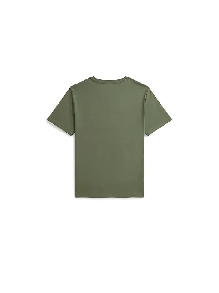 Футболка Madras-Logo Cotton Jersey Tee Polo Ralph Lauren Kids — изображение 2 из 2, зеленый