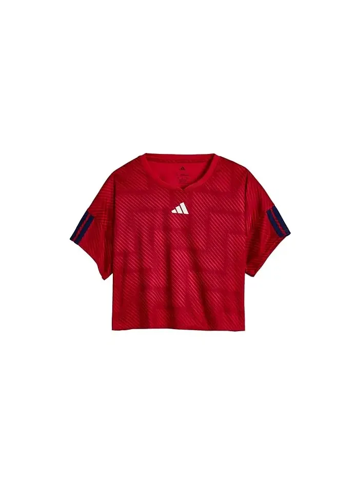 Футболка с принтом Aop World Soccer Top Adidas Kids — изображение 1 из 3, рубин