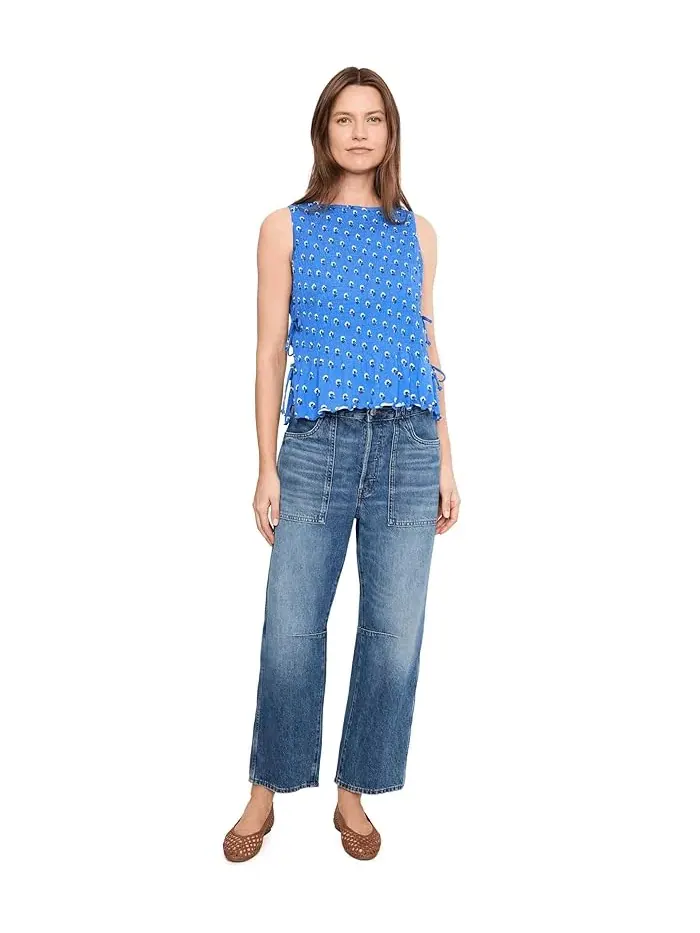 Топ с завязками Madewell — изображение 2 из 5, синий