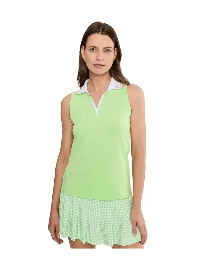 Пикейный топ без рукавов Frida Lilly Pulitzer, Pistachio Macaron — изображение 1 из 5, зеленый