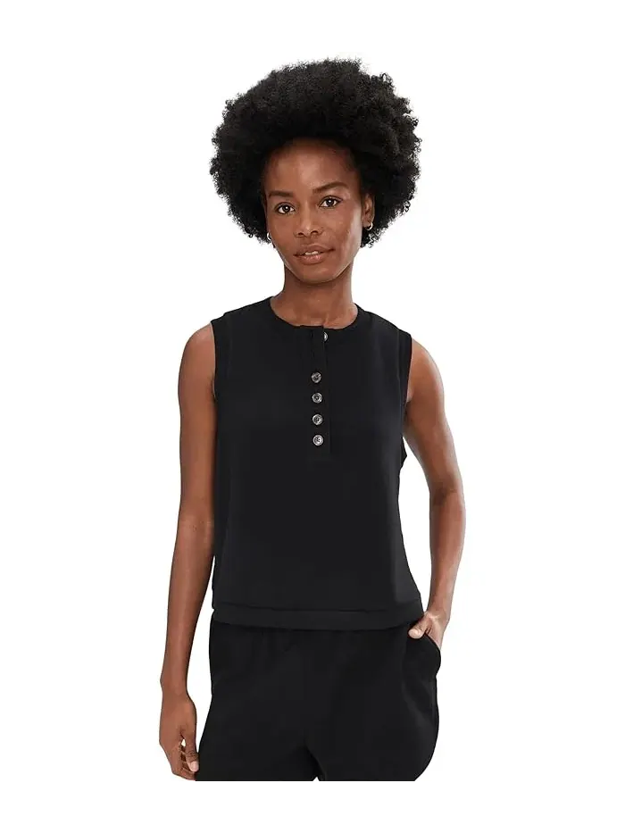 Топ Marla Button Placket Varley — изображение 1 из 5, черный