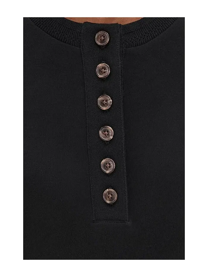 Топ Marla Button Placket Varley — изображение 5 из 5, черный