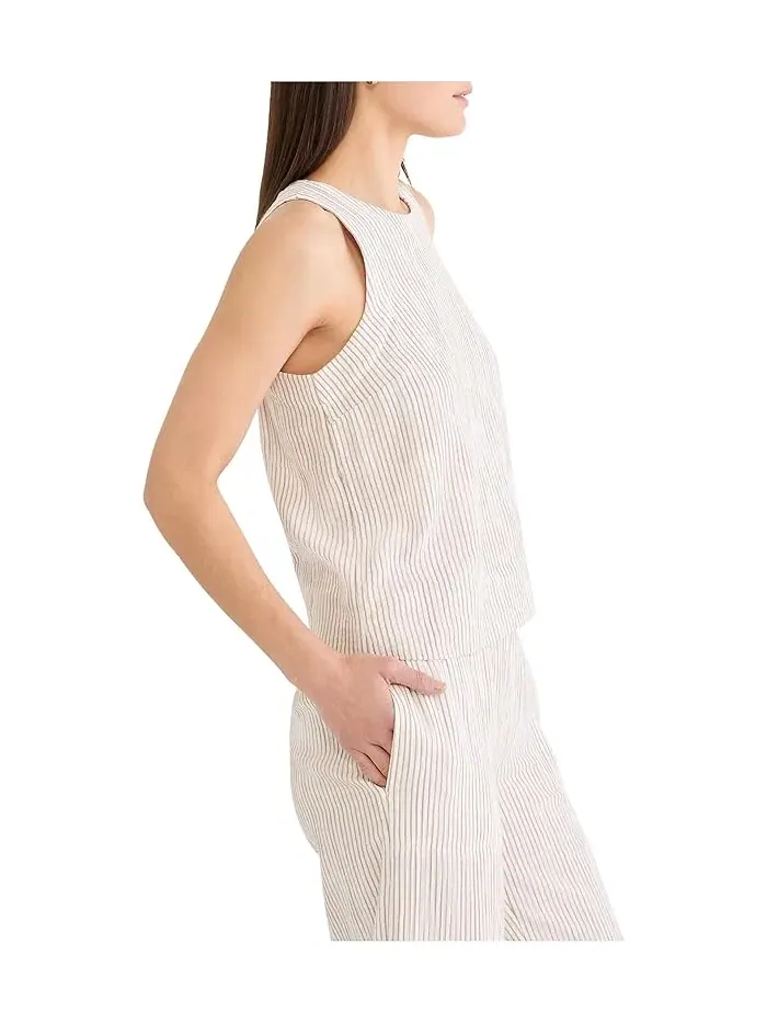 Топ NIC+ZOE Petite Pinstripe Gauze Pop On Tank — изображение 3 из 4, мульти