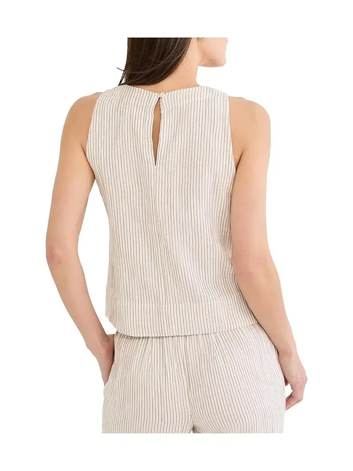 Топ NIC+ZOE Petite Pinstripe Gauze Pop On Tank — изображение 4 из 4, мульти
