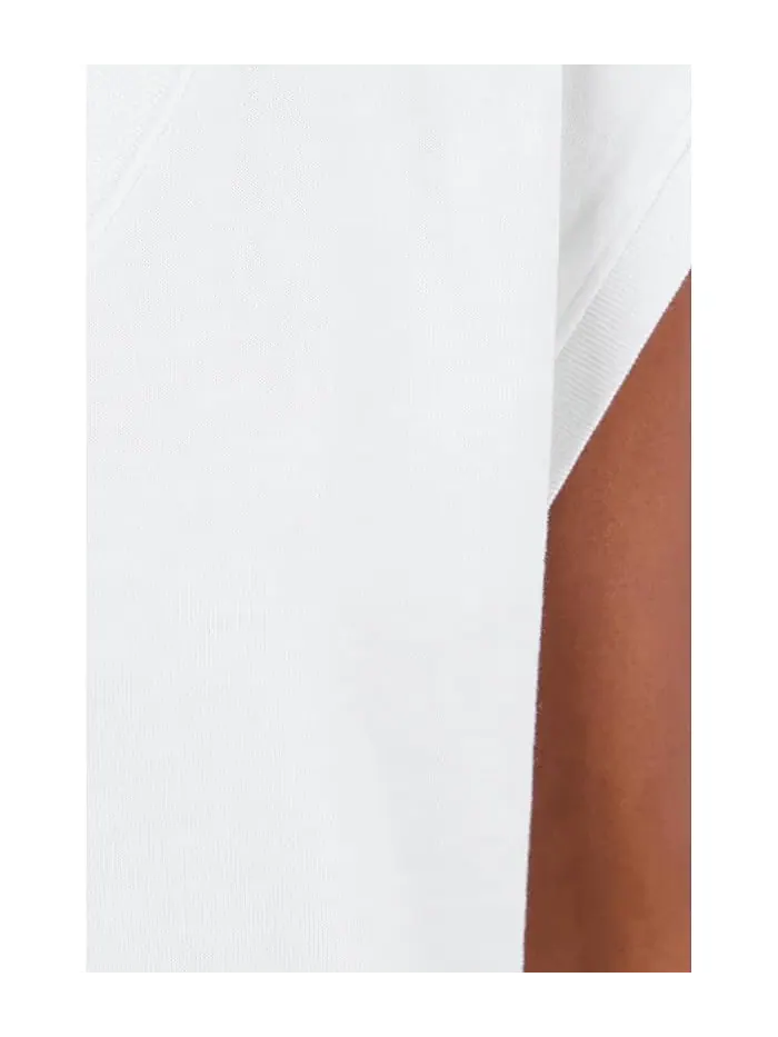 Топ с V-образным вырезом Garment Dyed Terry V-Neck Eileen Fisher — изображение 5 из 5, белый