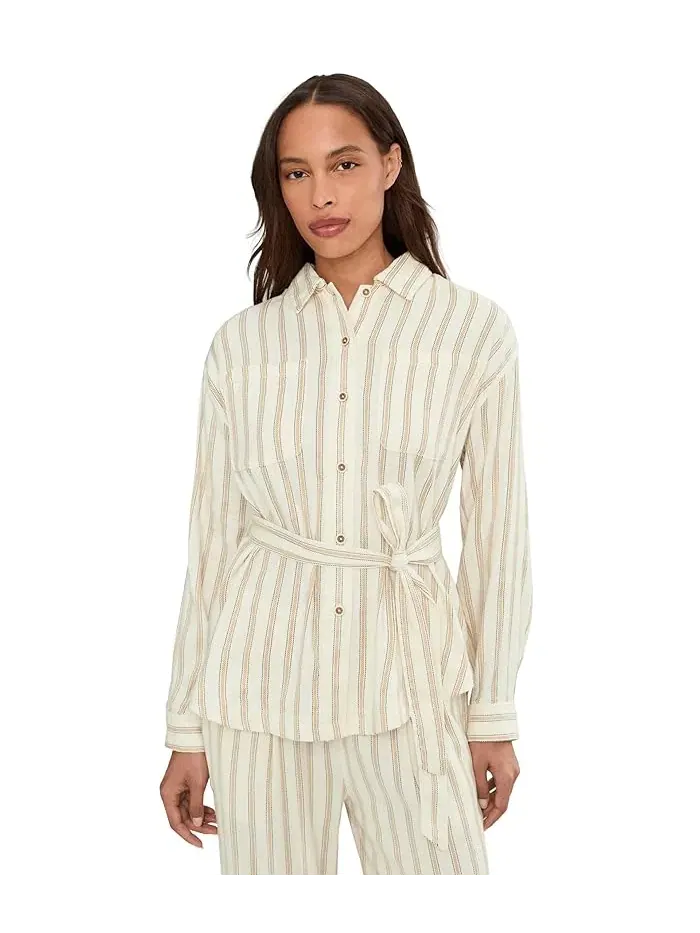Shacket with belt striped Liverpool Los Angeles — изображение 1 из 5, картэй