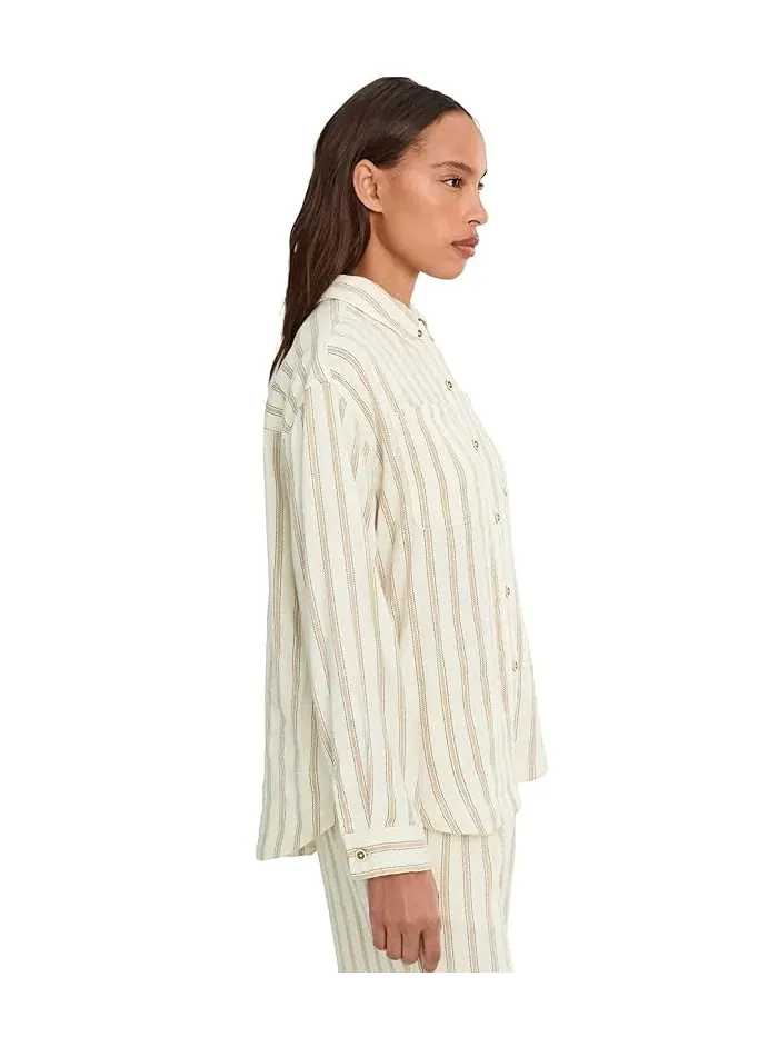 Shacket with belt striped Liverpool Los Angeles — изображение 3 из 5, картэй