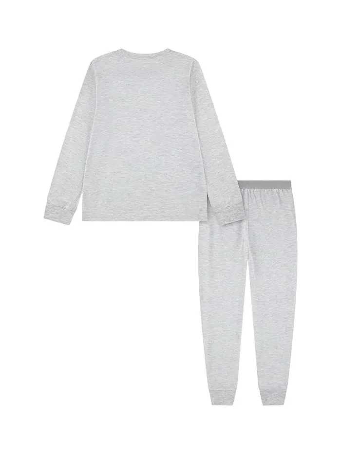 Пижама с длинным рукавом и джоггерами Core Long Sleeve Joggers Sleep Set abercrombie kids — изображение 2 из 4, яркий белый