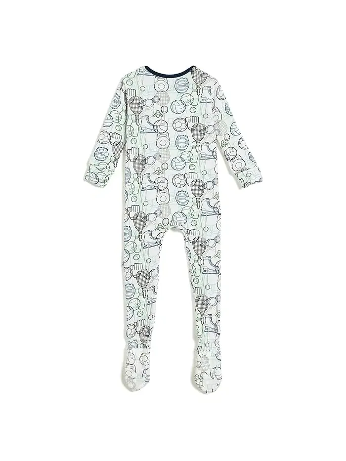 Пижама-слип с двухсторонней молнией Kickee Pants Kids — изображение 2 из 3, бежевый