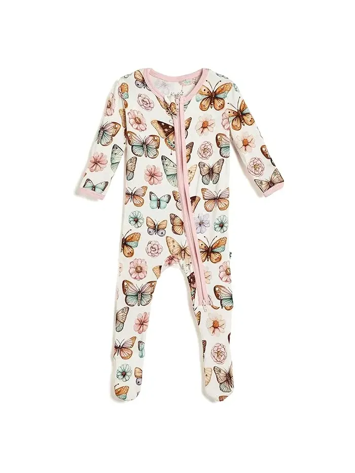 Пижама-слип с принтом двухсторонняя молния Kickee Pants Kids — изображение 1 из 3, белый