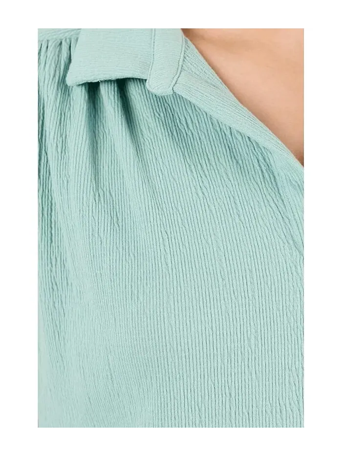 Топ с воротником Petite Coastal Crinkle NIC+ZOE — изображение 5 из 5, макадания