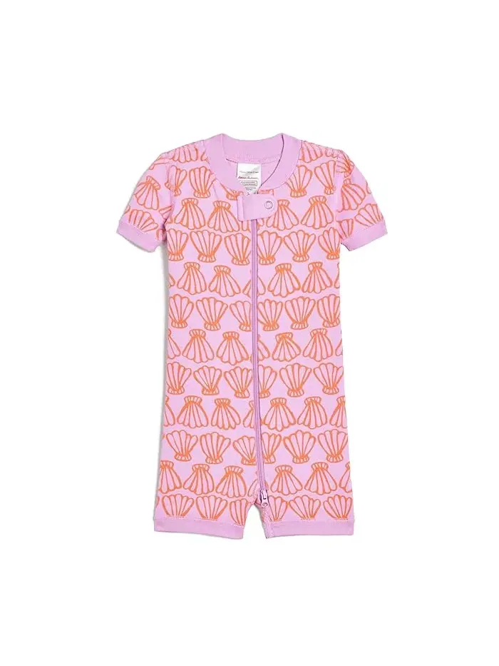 Пижама-слип с коротким рукавом HannaJams Print Shortie Sleeper Hanna Andersson — изображение 1 из 3, экрю
