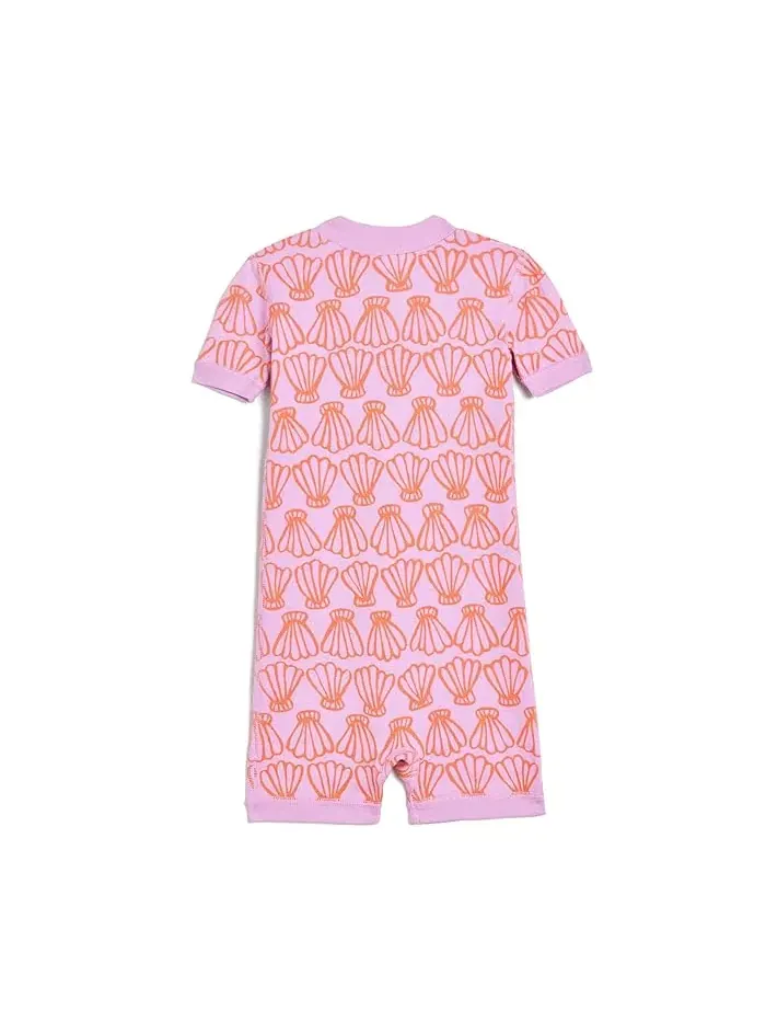 Пижама-слип с коротким рукавом HannaJams Print Shortie Sleeper Hanna Andersson — изображение 2 из 3, экрю
