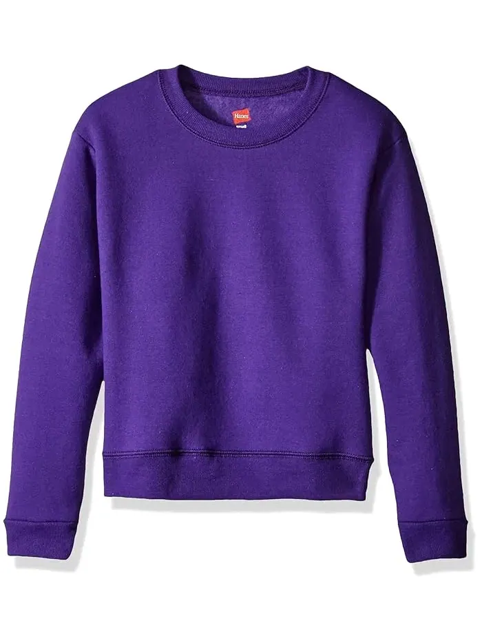 Толстовка флисовая EcoSmart Girls' Big EcoSmart Graphic Sweatshirt Hanes — изображение 1 из 1, черный