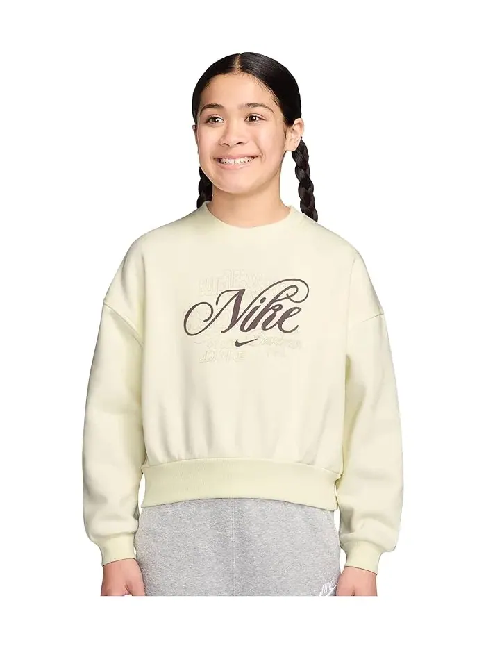 Кофта флисовая свободного кроя Sportswear Club Nike Kids — изображение 1 из 3, перламутровый